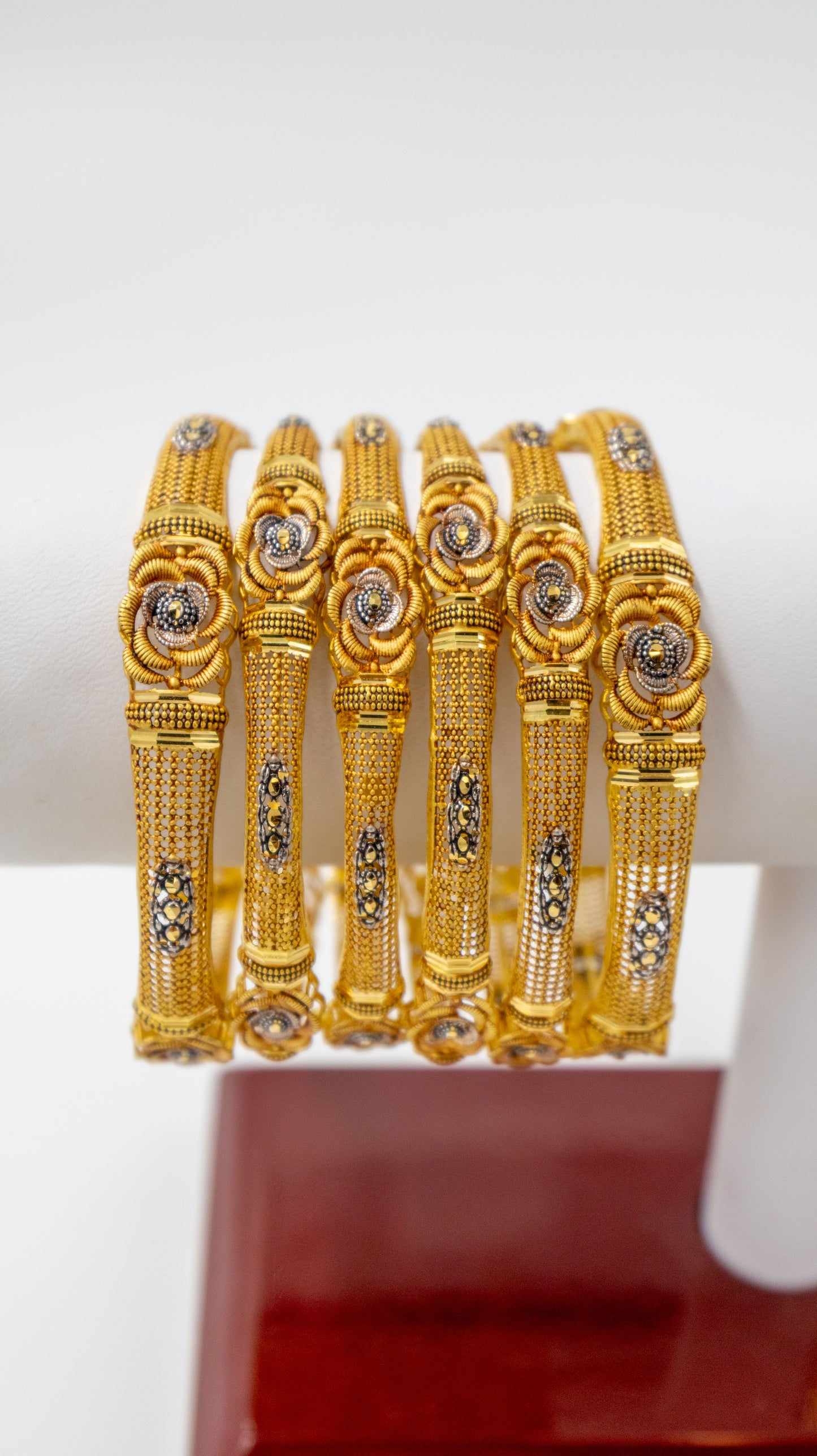 6 pc Gold Bangle Set