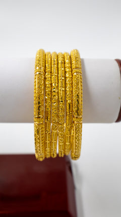 6 pc Gold Bangle Set
