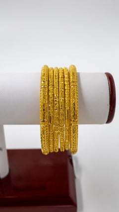 6 pc Gold Bangle Set