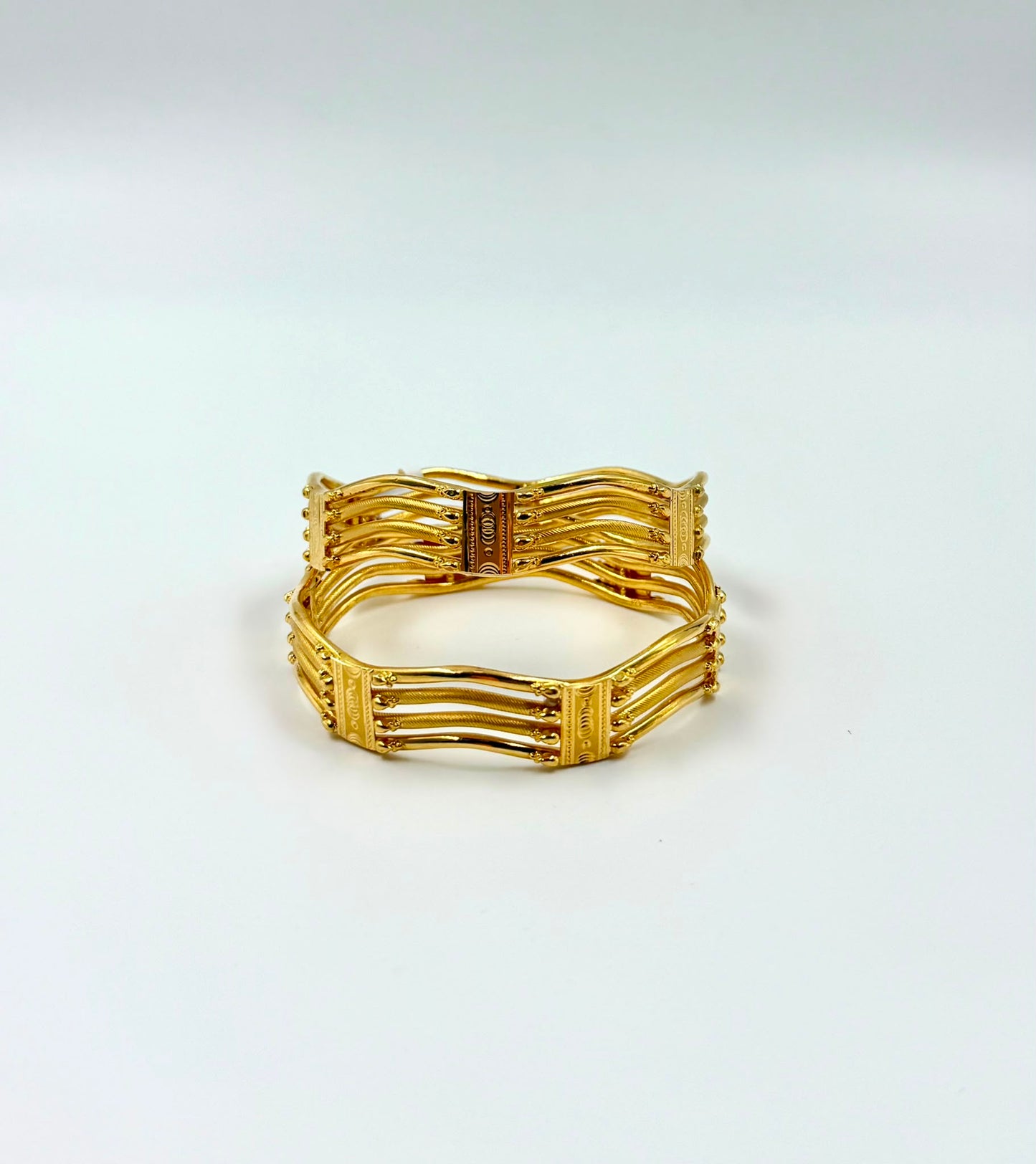 Openwork Gold Bangles - 22K