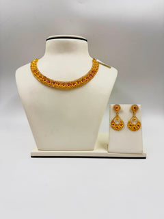 Ruby and polki stone set- 22k