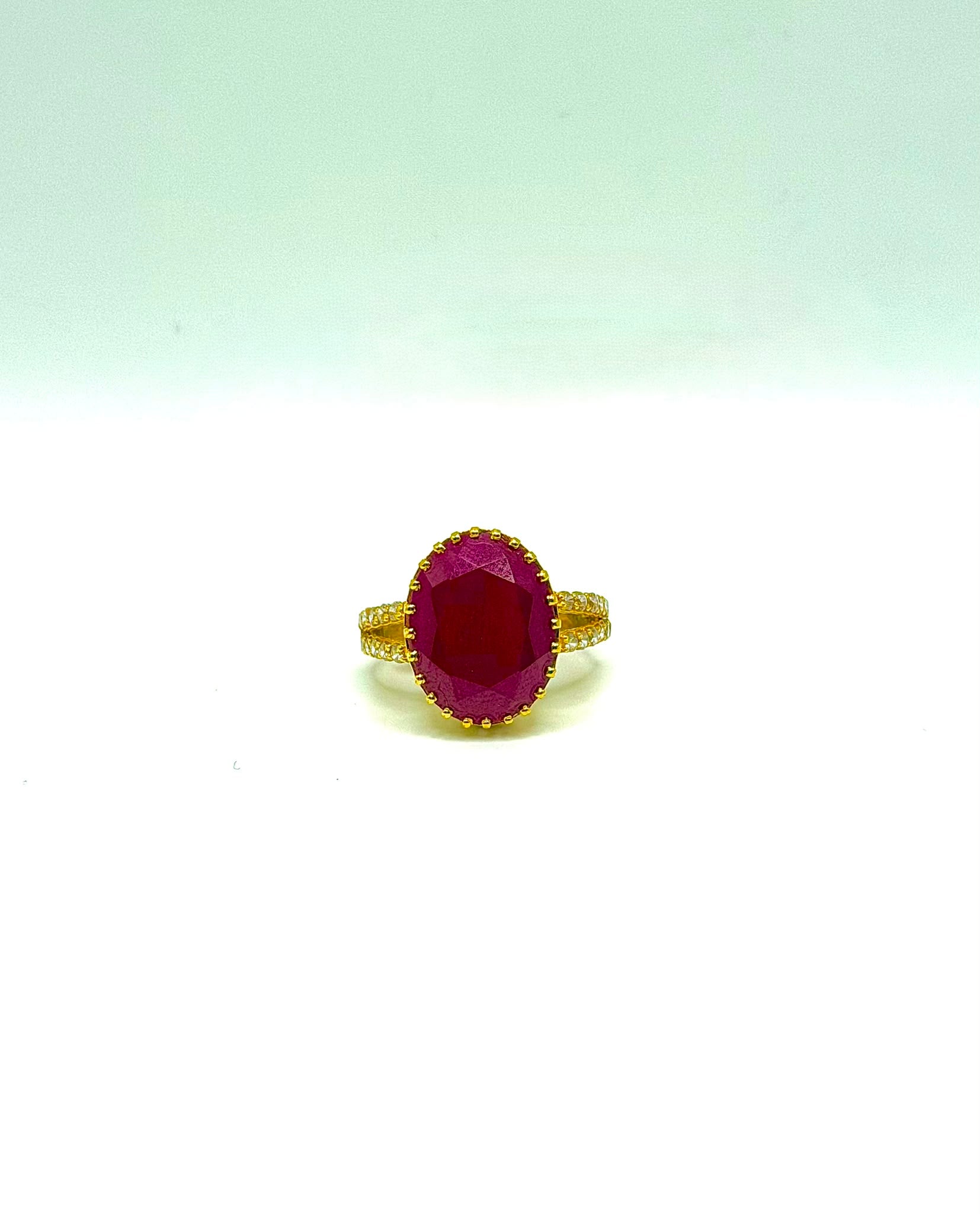 22K Gold Ruby Ring