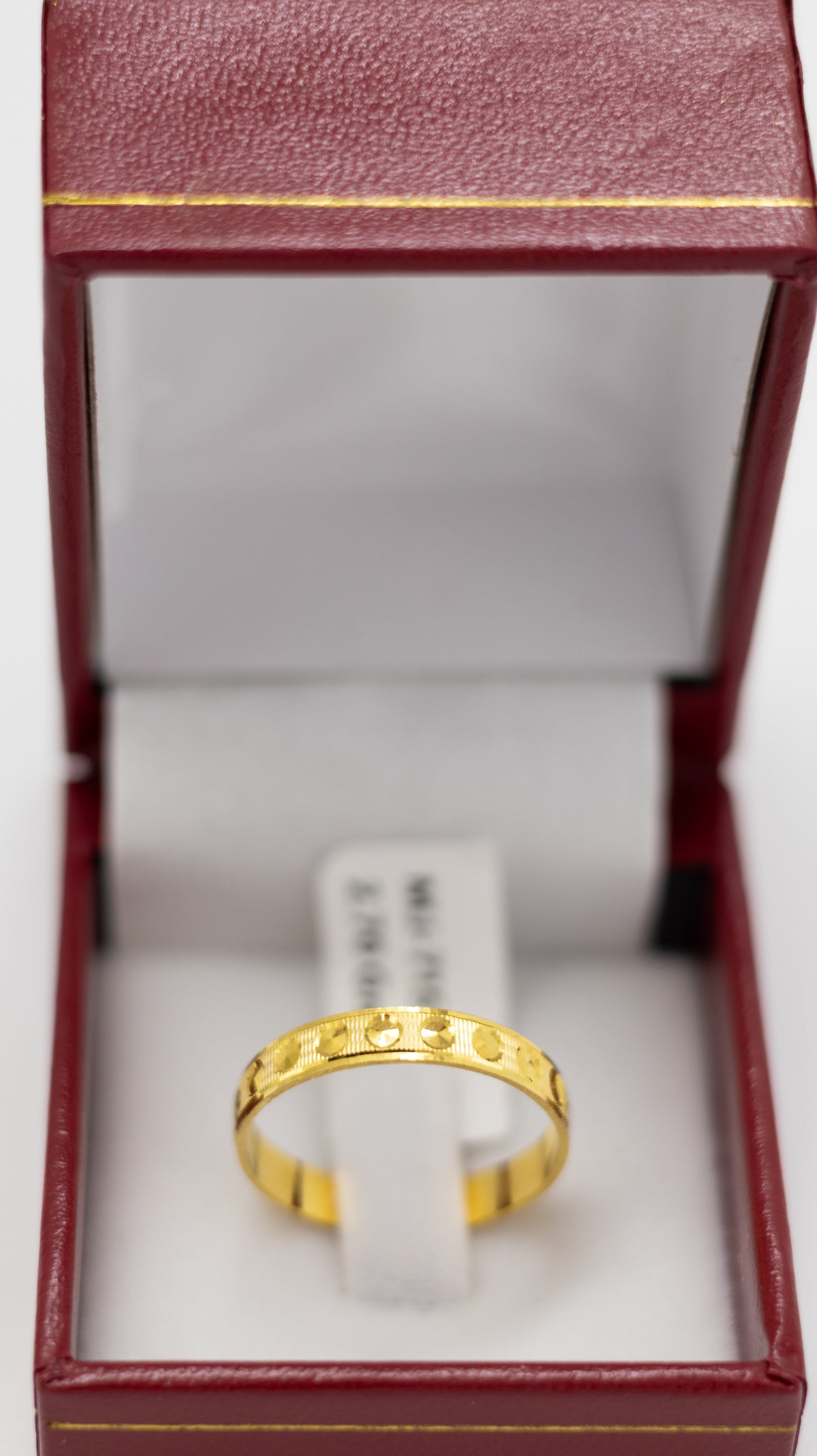 Geometric Circular Cut Gold Ring - 22k
