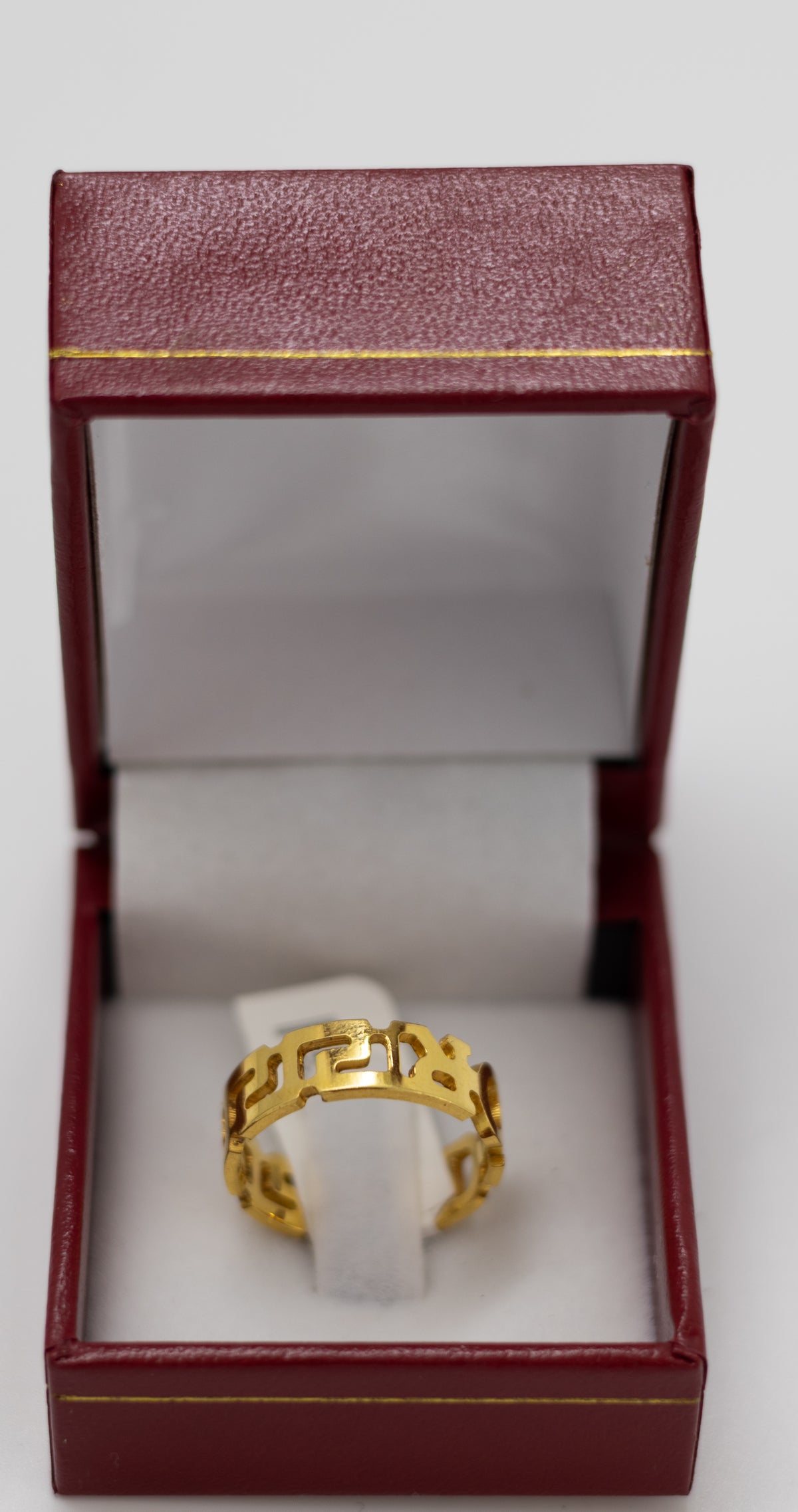 Geometric Cutout Gold Ring - 22k