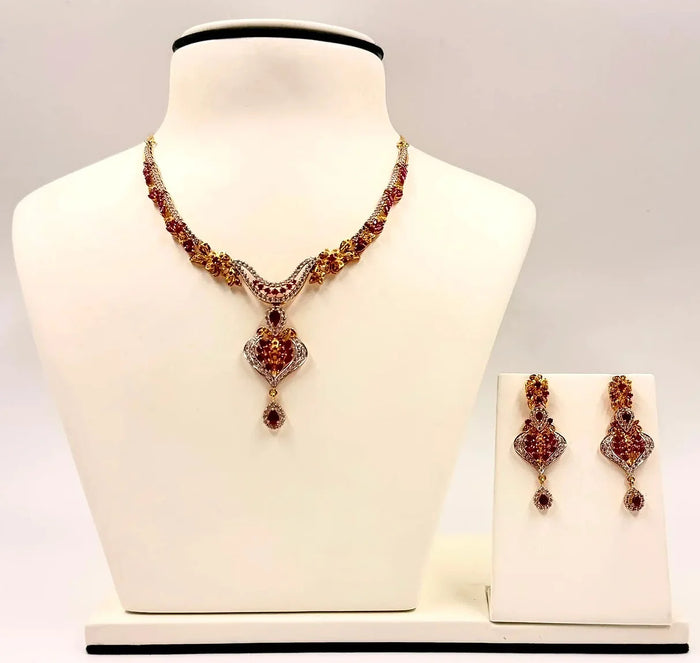 Ruby Heritage Drop Set-22k